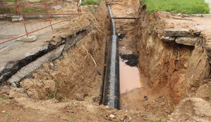 Underground Sewer Line