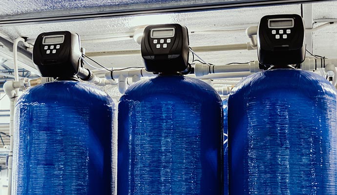 Installed water softener