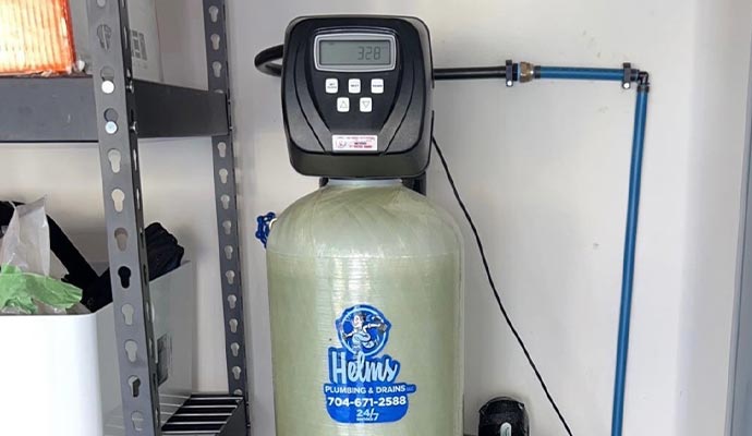 Installed water treatment system by Helms Plumbing and Drains