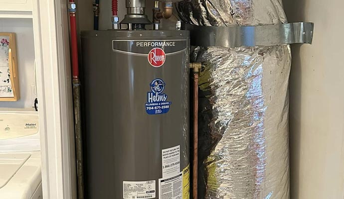 Installed water heater system