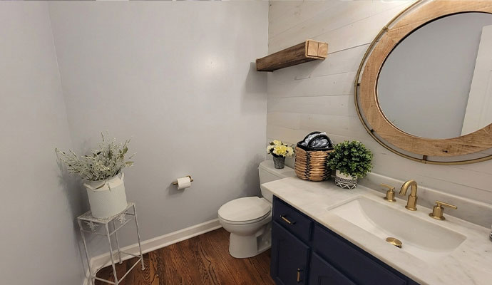 Clean modern bathroom