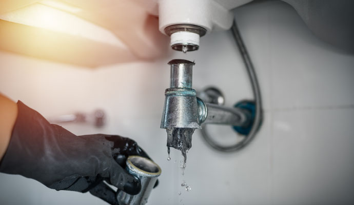 Clogged drain plumbing repair