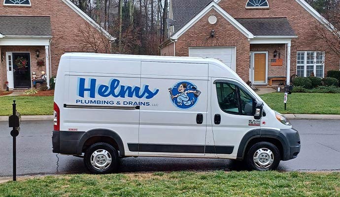 Helms Plumbing and Drains van