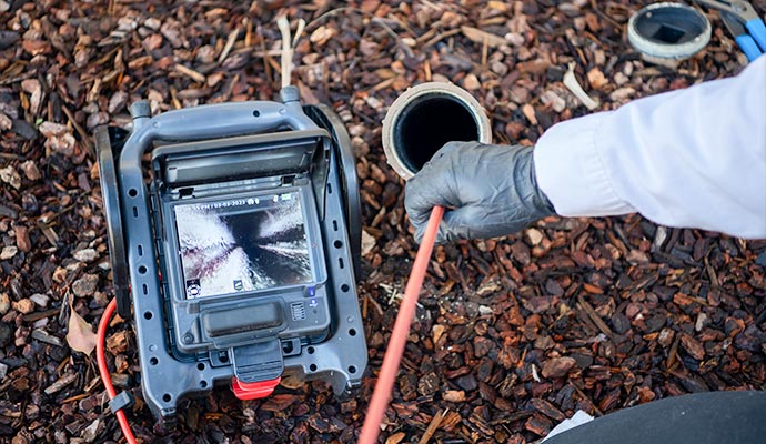 Sewer line camera inspection