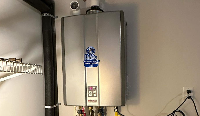 Installed tankless heater